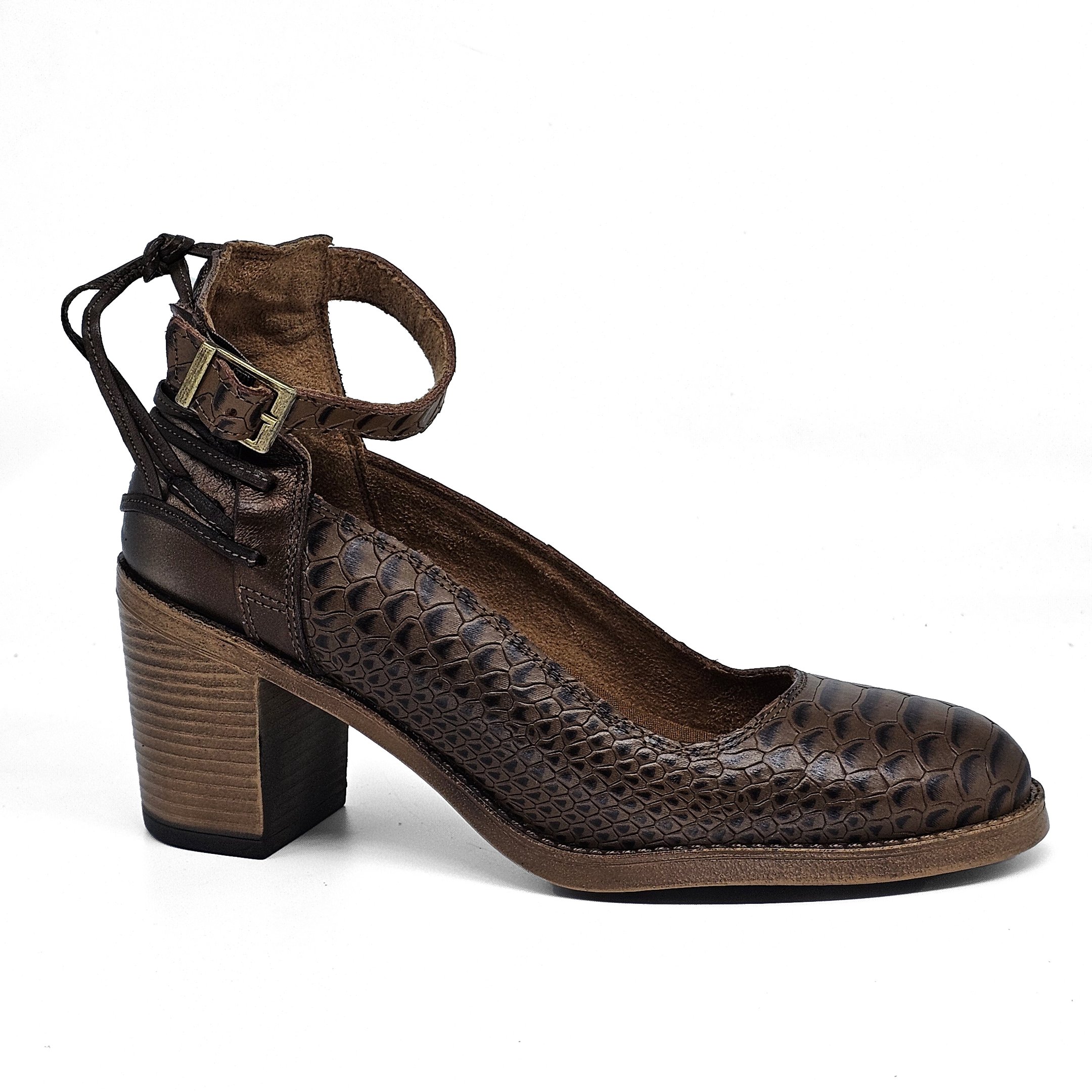 Sapato Feminino NAO004V Couro Anac Cafe Bronze Terracota Marrom 4