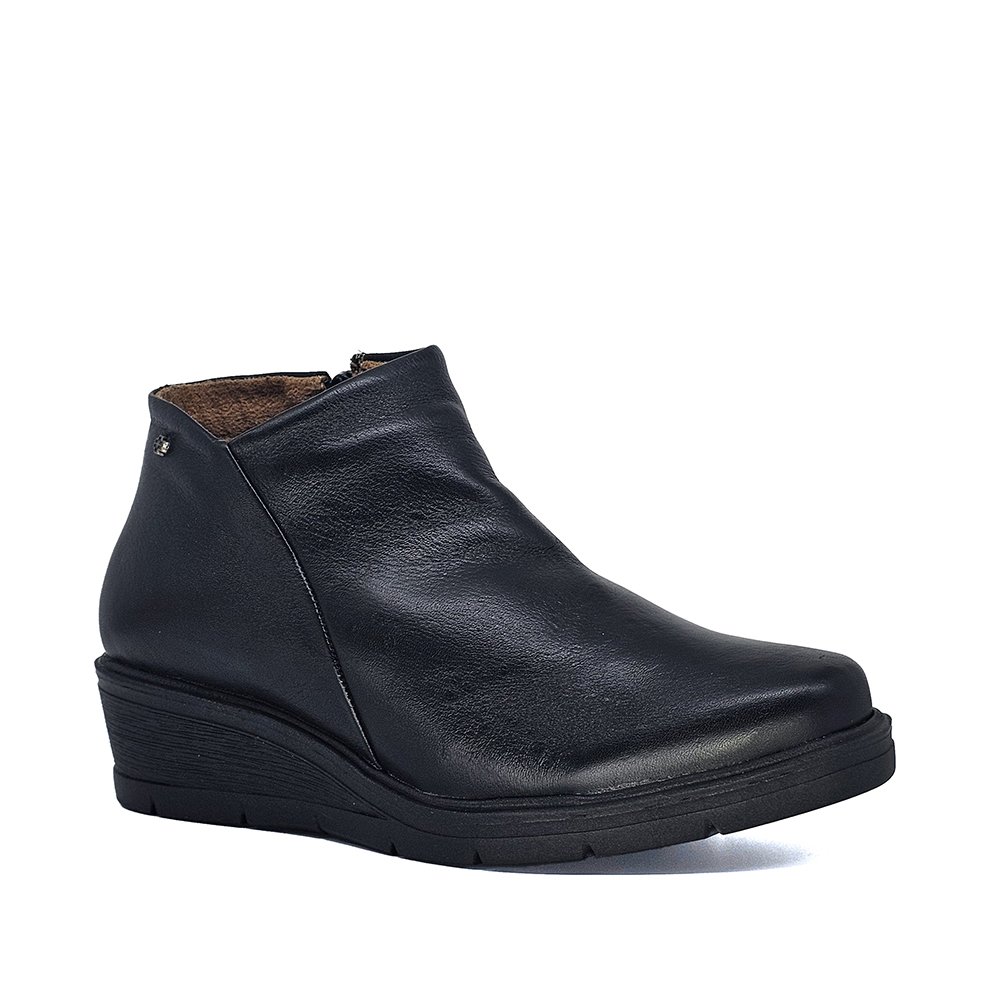 Bota Feminina NIC001 Couro Preto Preto 2
