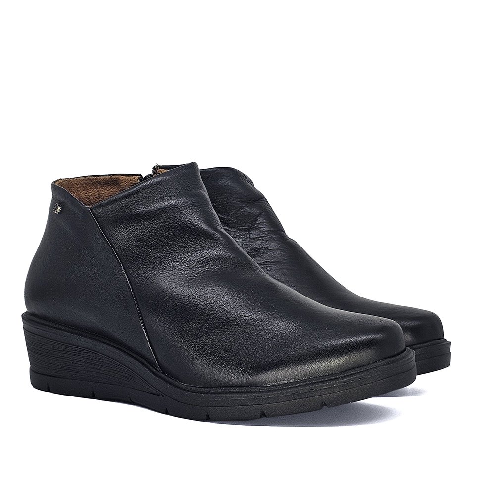 Bota Feminina NIC001 Couro Preto Preto 3