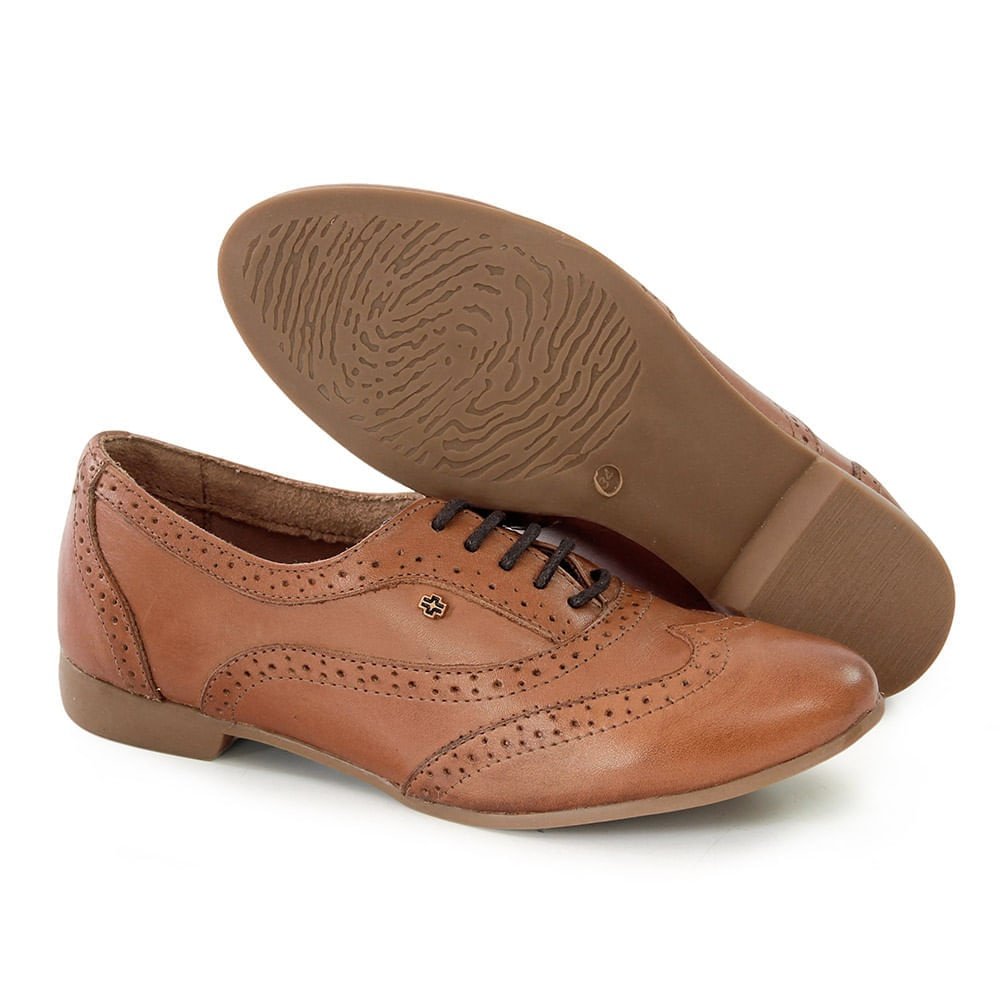 Sapato Feminino TRO1118 Couro Tan Burned Marrom 2