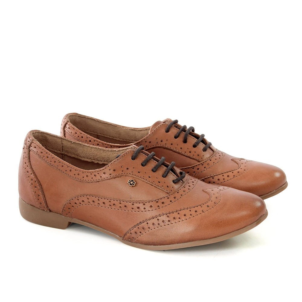 Sapato Feminino TRO1118 Couro Tan Burned Marrom 4