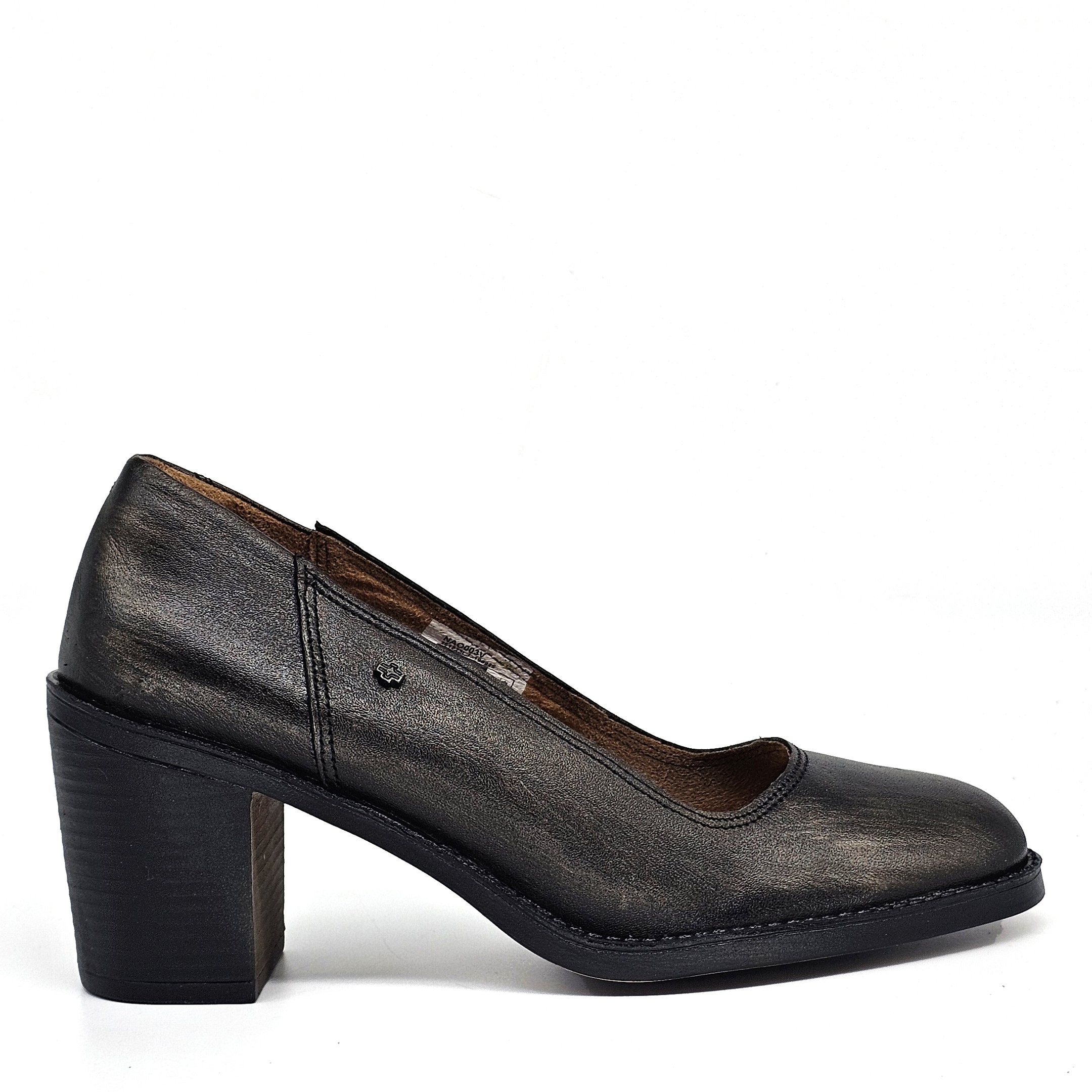 Sapato Feminino NAO003V Couro Metal Onix Preto