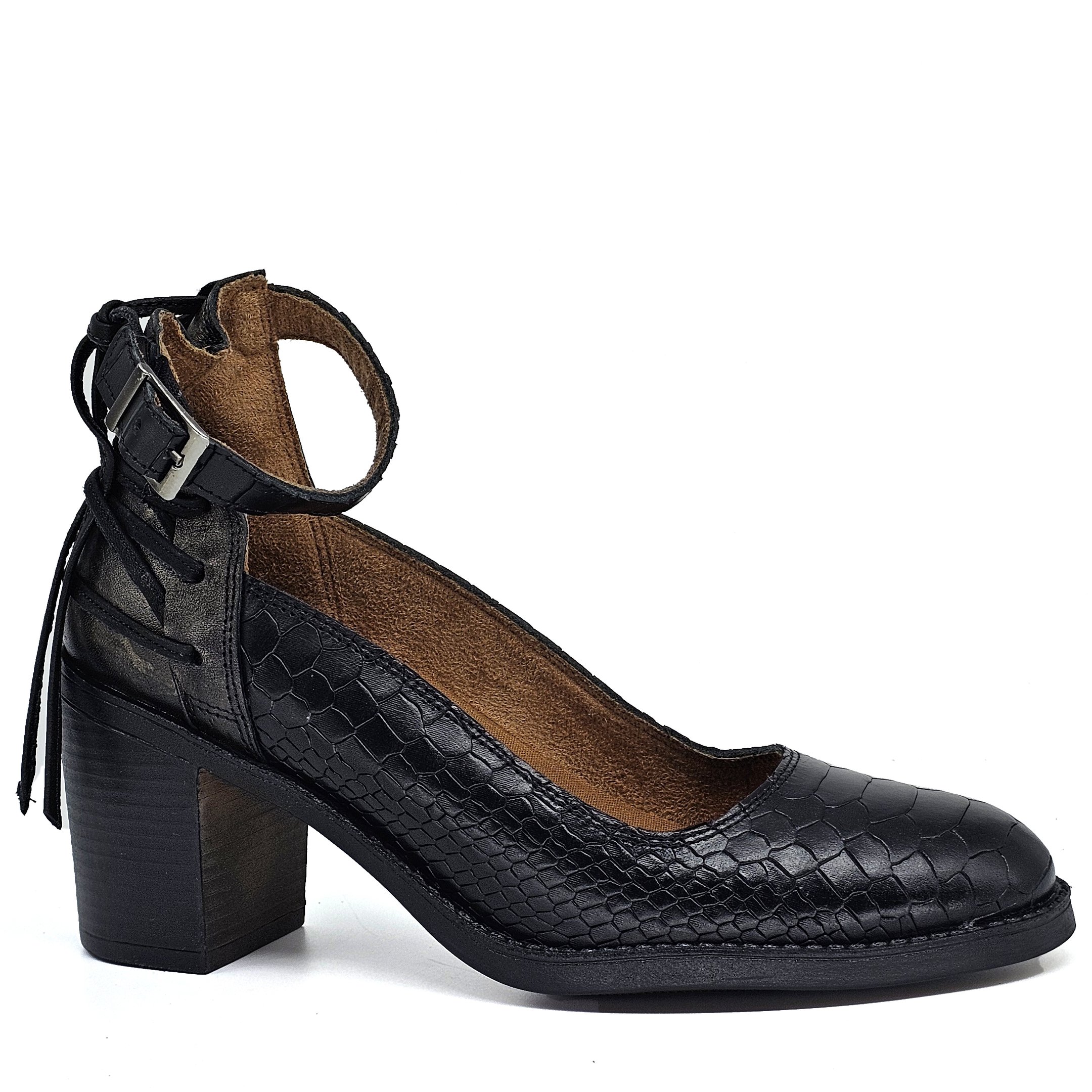 Sapato Feminino NAO004V Couro Anac Preto Onix Preto Preto 2