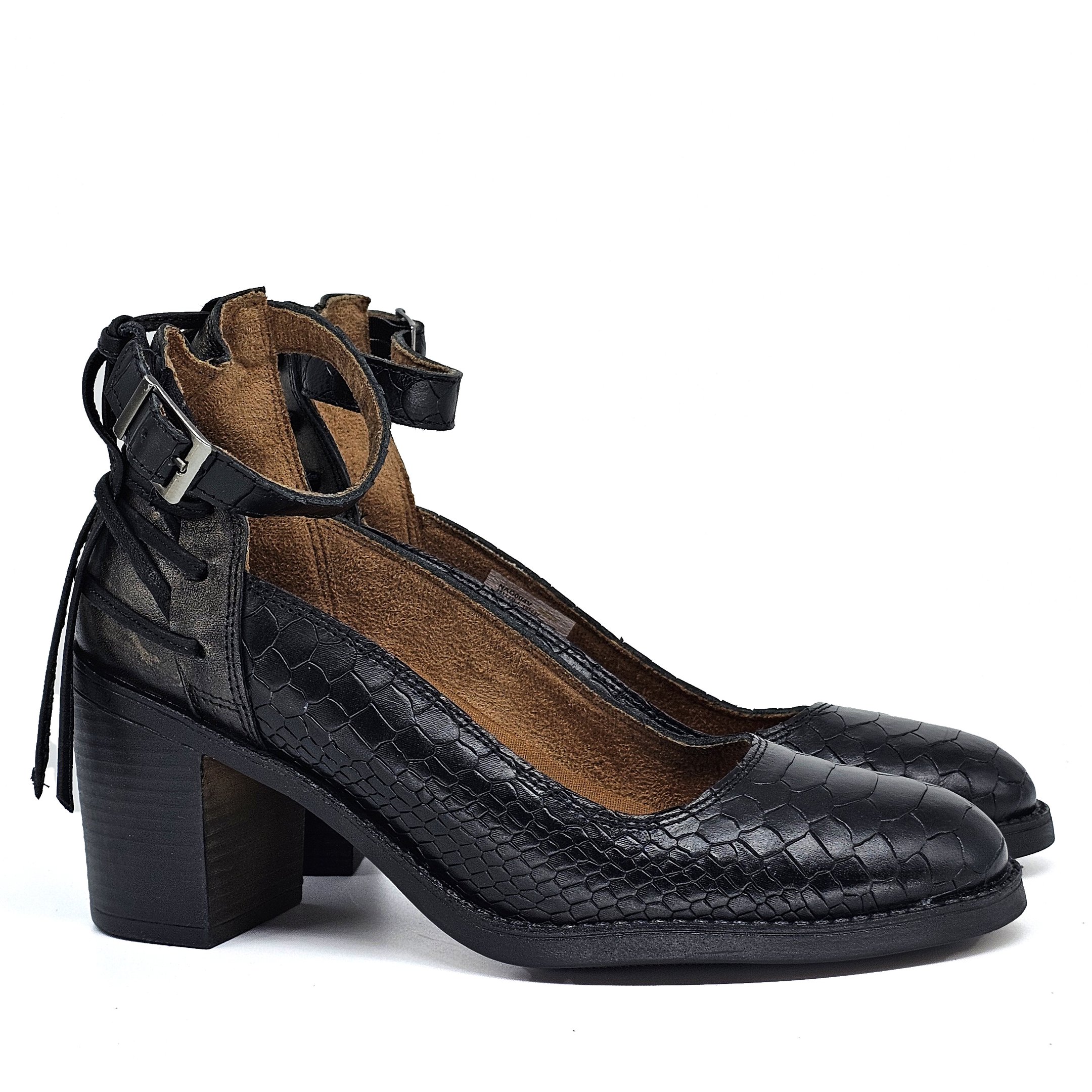 Sapato Feminino NAO004V Couro Anac Preto Onix Preto Preto 3