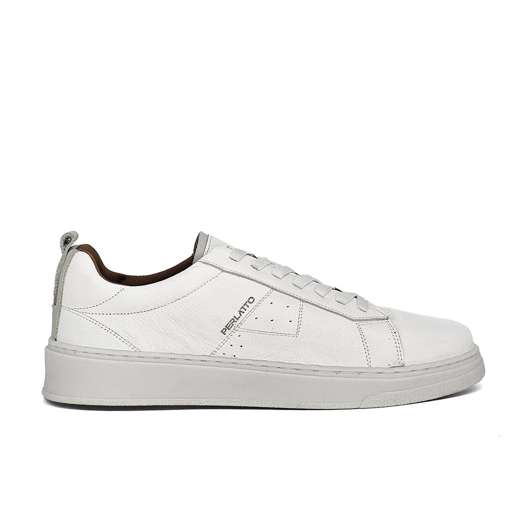 Sapatênis Masculino CLA002 Couro Gelo Cinza