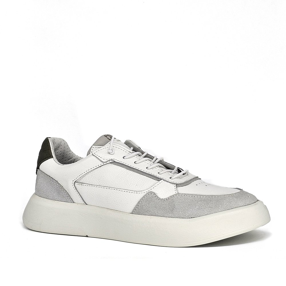 Sapatênis Masculino FLI001FC Couro Gelo Militar Gelo/Militar 2