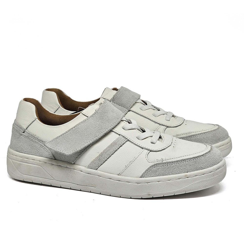 Tênis Feminino SAR001 Couro Prata Velha Roma Gelo Prata Velha/Gelo 3