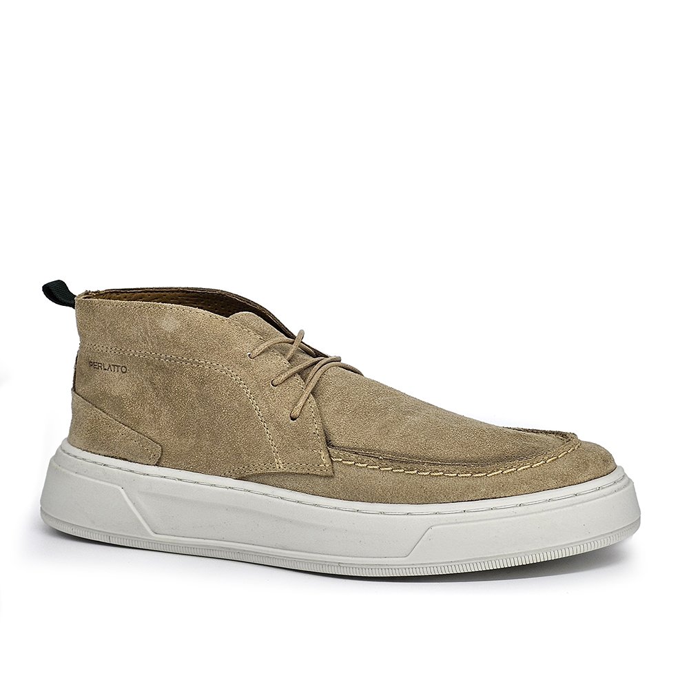 Sapatênis Masculino MRK004FC Couro Camurça Marfim Marfim 2