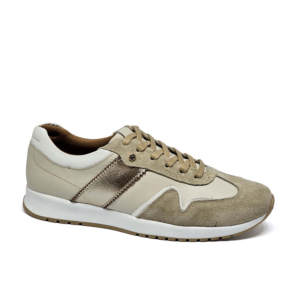 Tênis Feminino TIE28 Couro Marfim Off W Gelo Prata Velha Marfim/Prata Velha 2