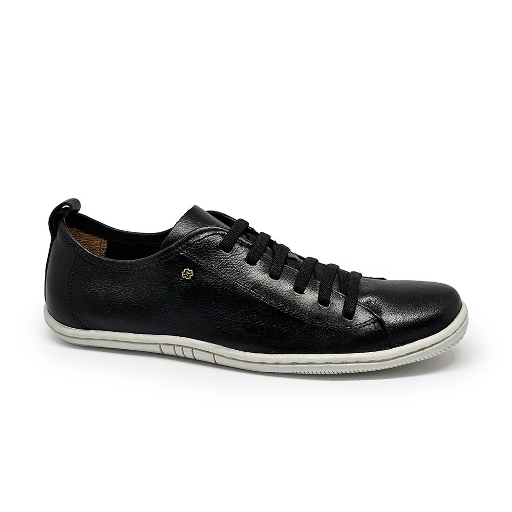 Tênis Feminino FIZ2630 Couro Preto Lustro