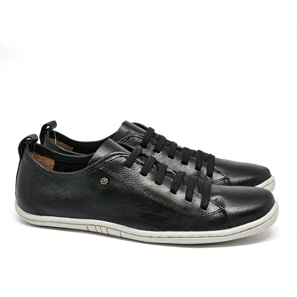 Tênis Feminino FIZ2630 Couro Preto Lustro Preto 3