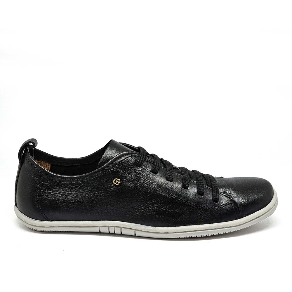 Tênis Feminino FIZ2630 Couro Preto Lustro Preto 4