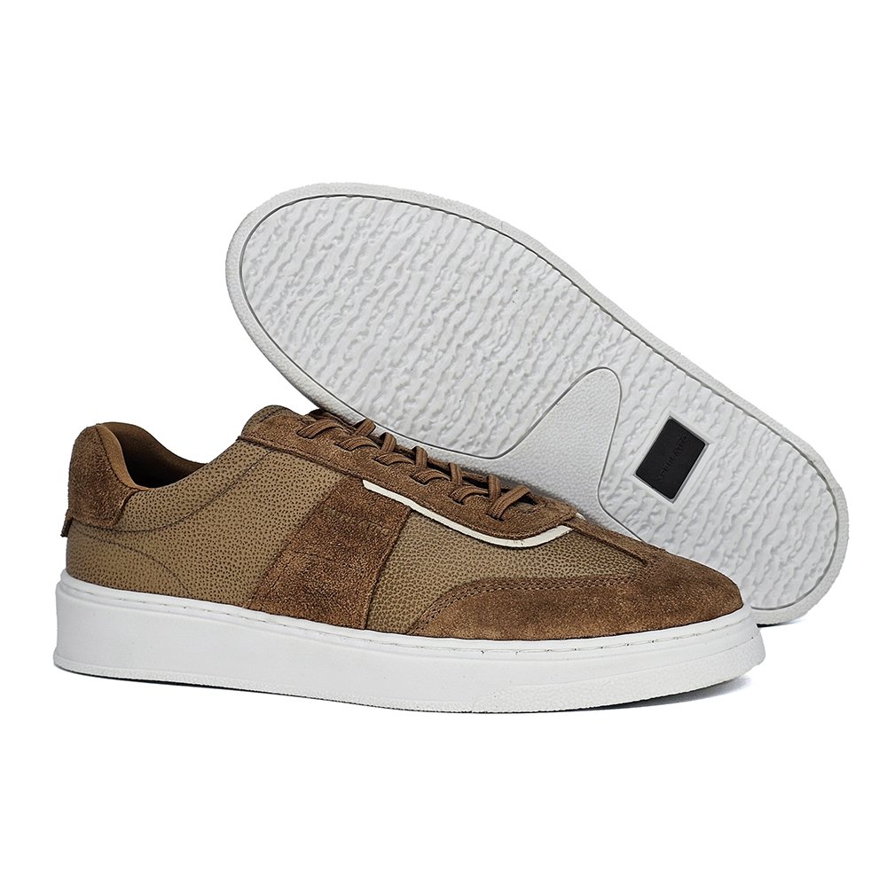 Sapatênis Masculino CLA001 Couro Havana Tostado Marrom 3