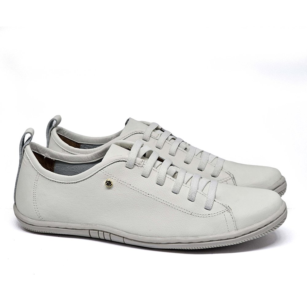 Tênis Feminino FIZ2630 Couro Roma Gelo Branco 3