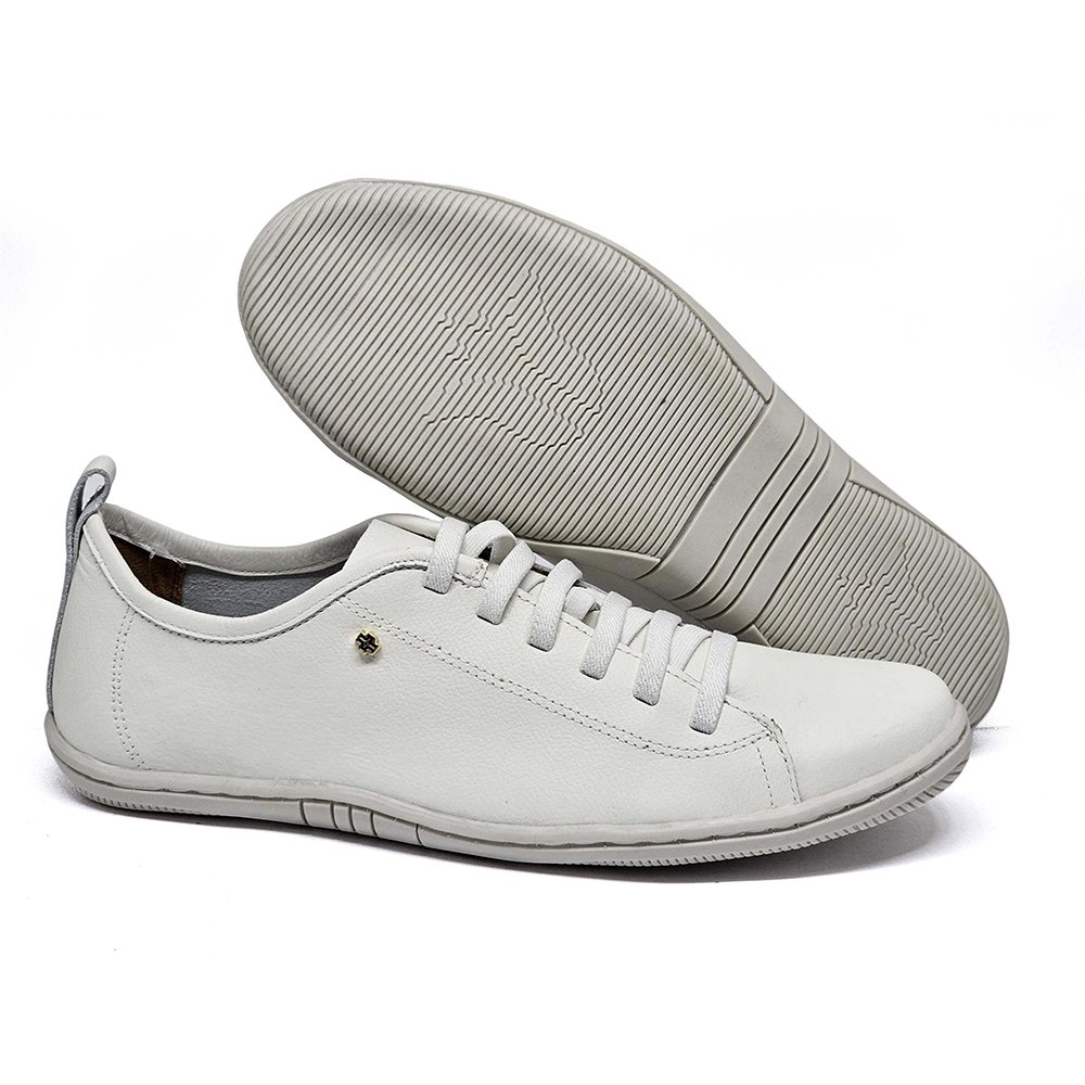 Tênis Feminino FIZ2630 Couro Roma Gelo Branco 4
