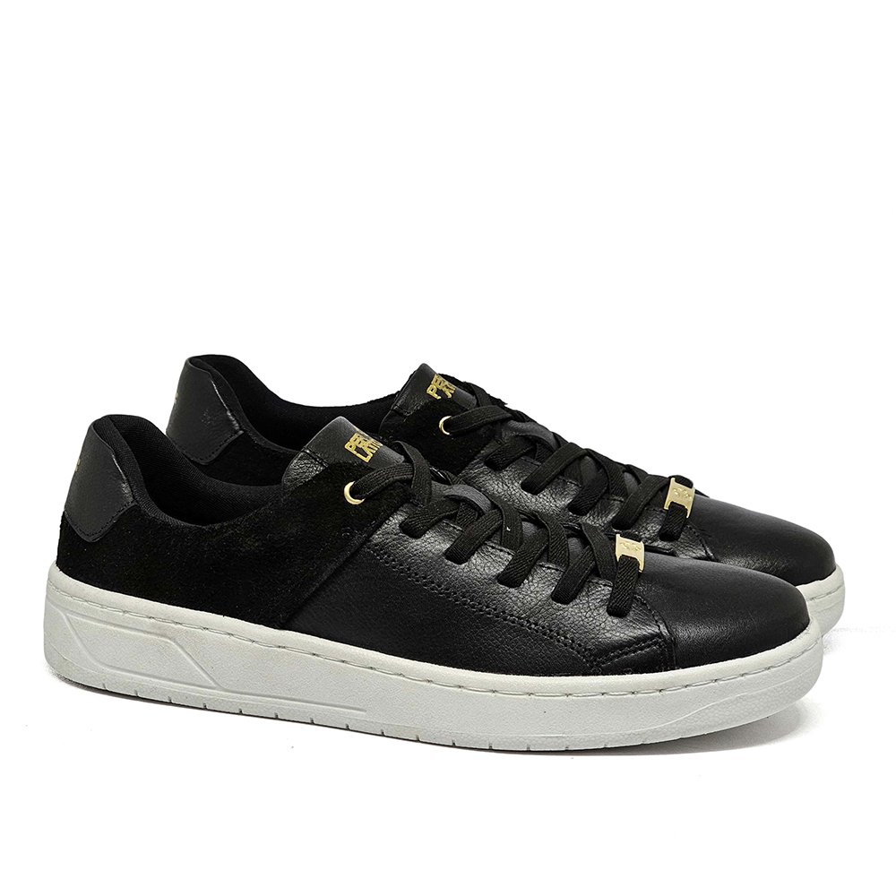 Tênis Feminino SAR002 Couro Preto Preto Preto 3