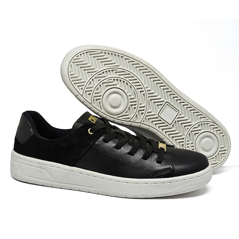 Tênis Feminino SAR002 Couro Preto Preto Preto 4