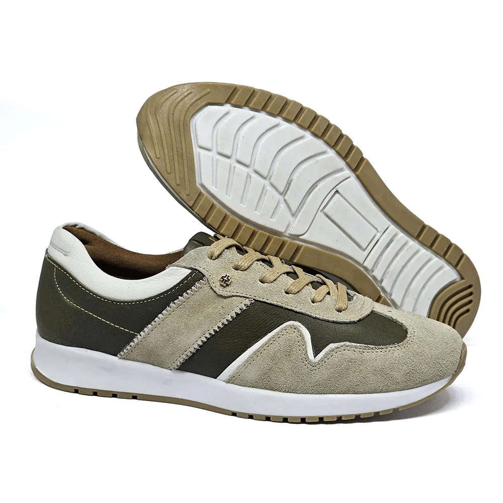 Tênis Feminino TIE28 Couro Marfim Militar Gelo Marfim/Militar 2