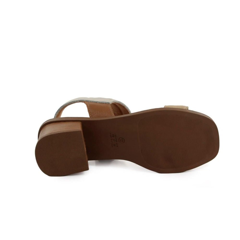 Sandália Feminino BTY1348 Pele Marfim Tabaco Bege/Marrom 5