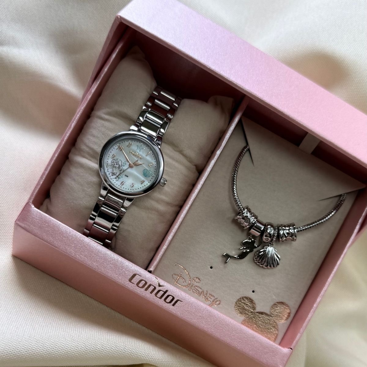 Kit Relógio Disney Condor Feminino CO2035NOC/K4K Prata Prata 4