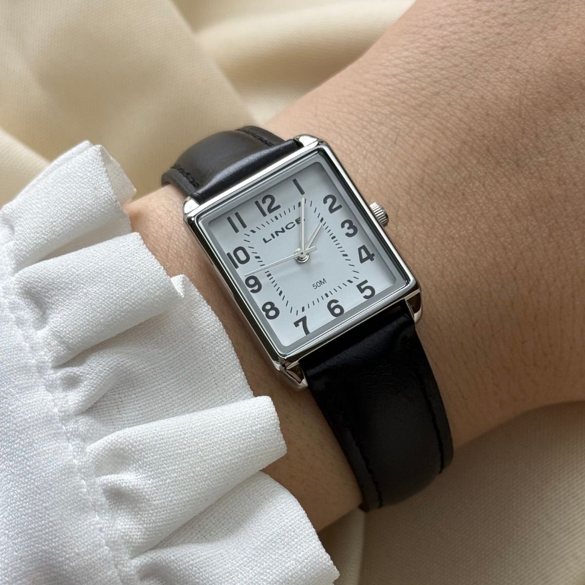 Relógio Lince Feminino com Pulseira de Couro LQC4824L25 B2PX Prata Prata 4