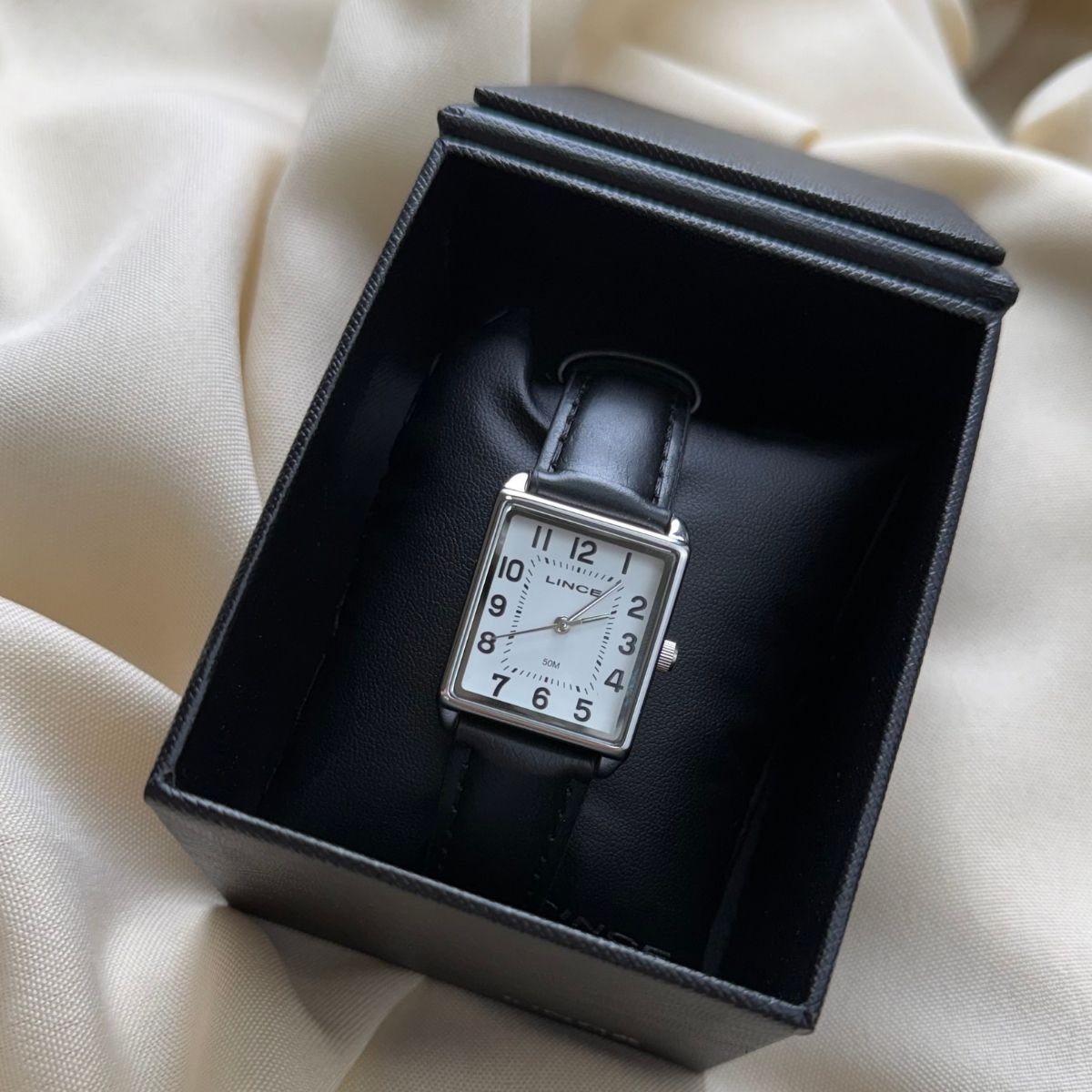 Relógio Lince Feminino com Pulseira de Couro LQC4824L25 B2PX Prata Prata 5