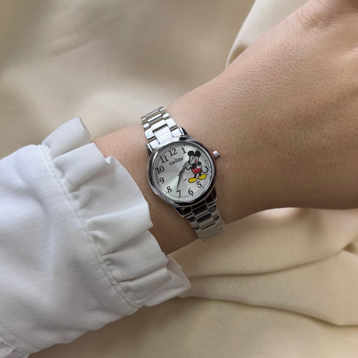 Kit Relógio Condor Disney Feminino Mickey CO2035NGT/K4K Prata Prata 3