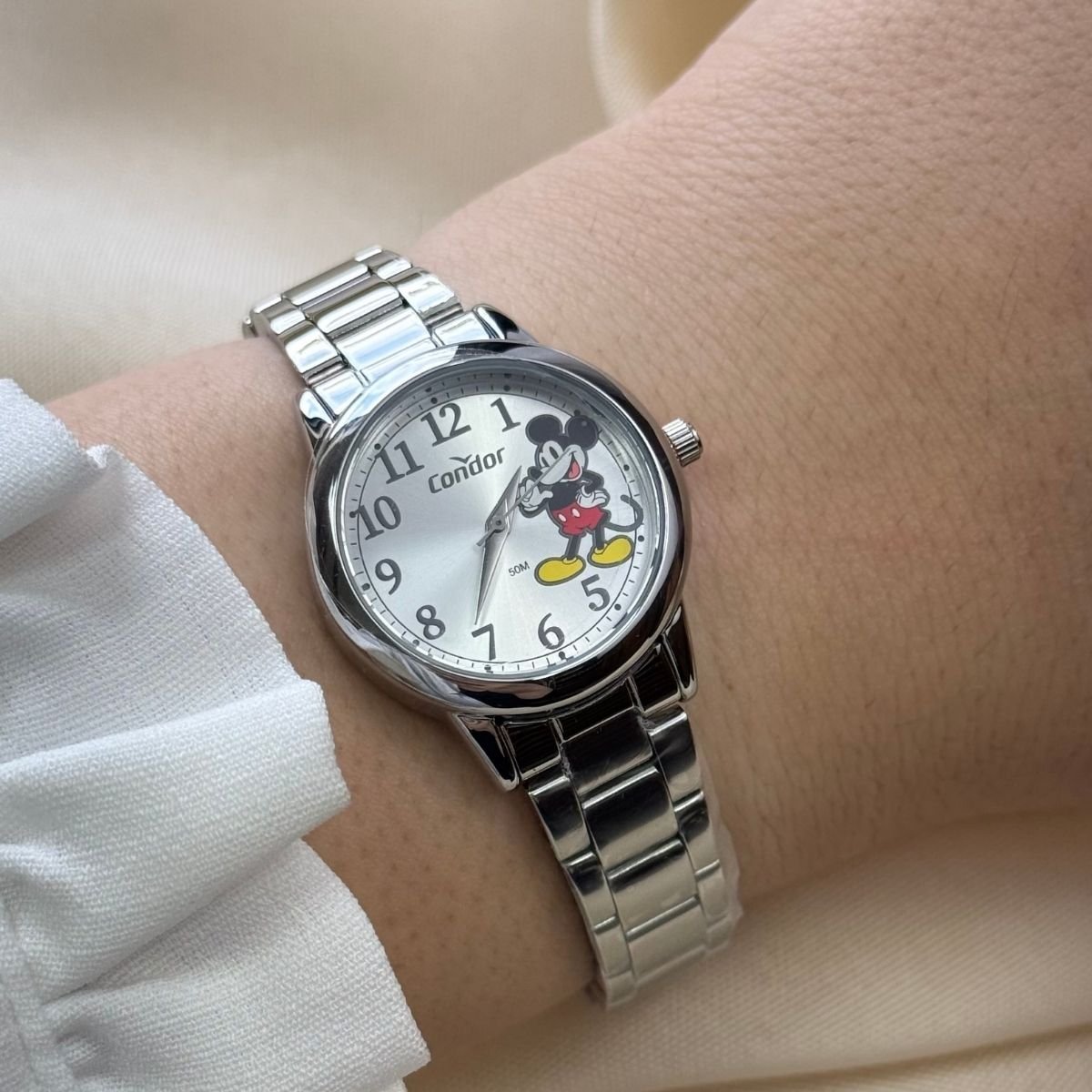 Kit Relógio Condor Disney Feminino Mickey CO2035NGT/K4K Prata Prata 4