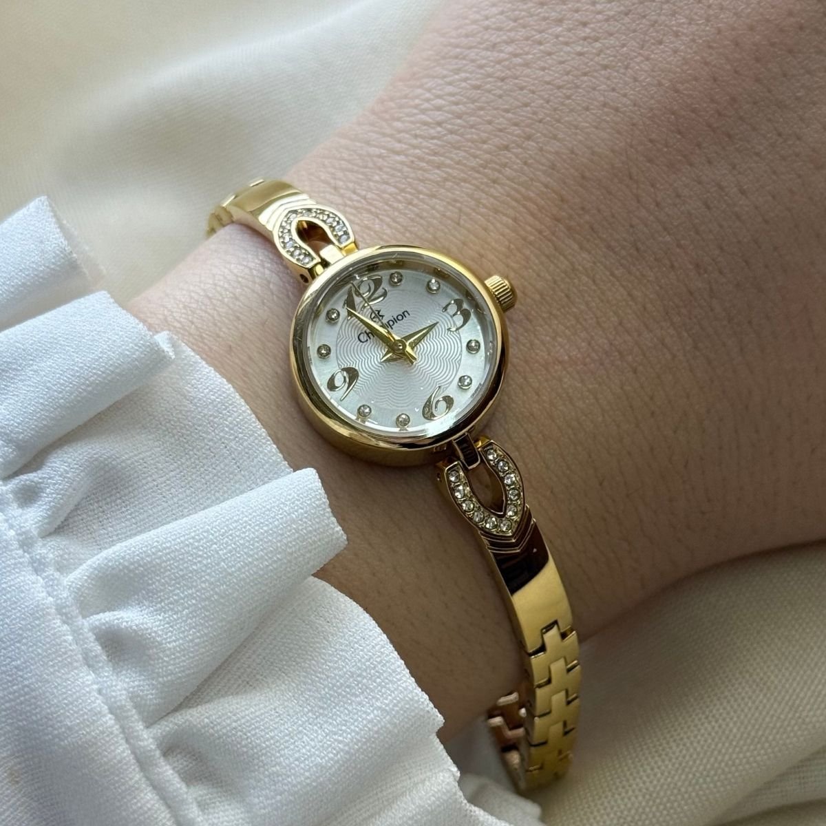 Relógio Champion Feminino CF25143H Dourado Dourado 4