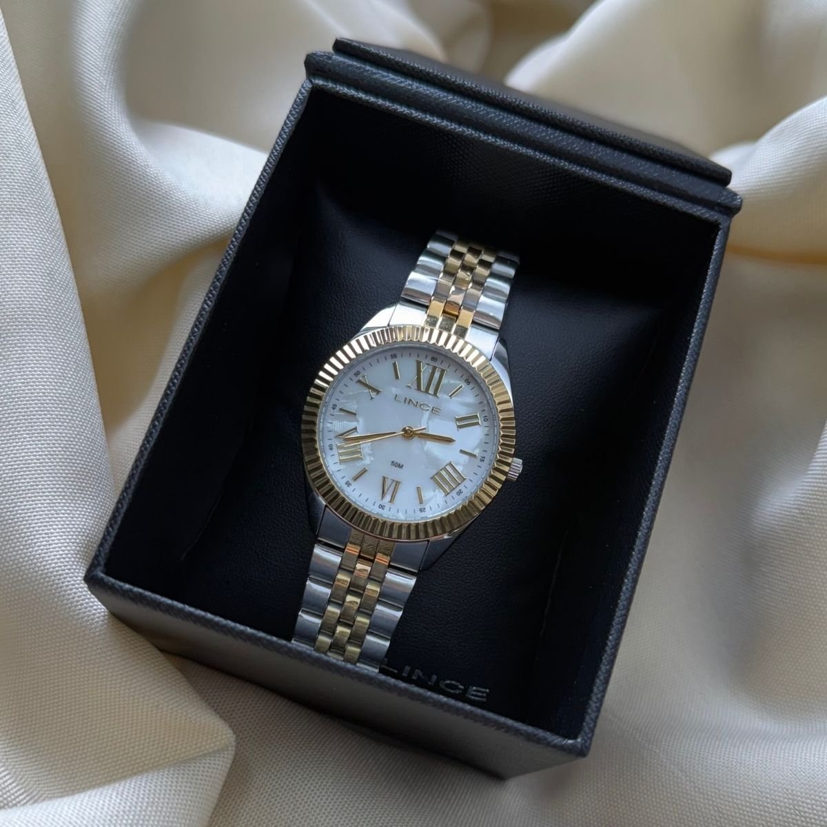 Relógio Lince Feminino LRTM047L36  B3SK Dourado Prata/Dourado 4