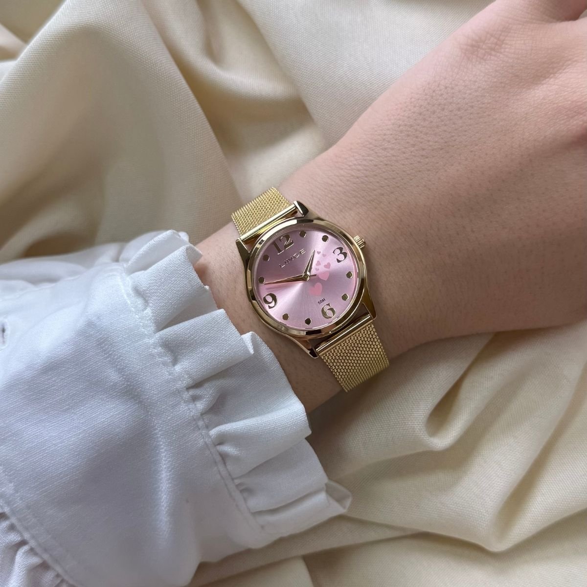 Kit Relógio Lince Feminino LRGM061L34 K0IZR2KX Dourado Dourado 2