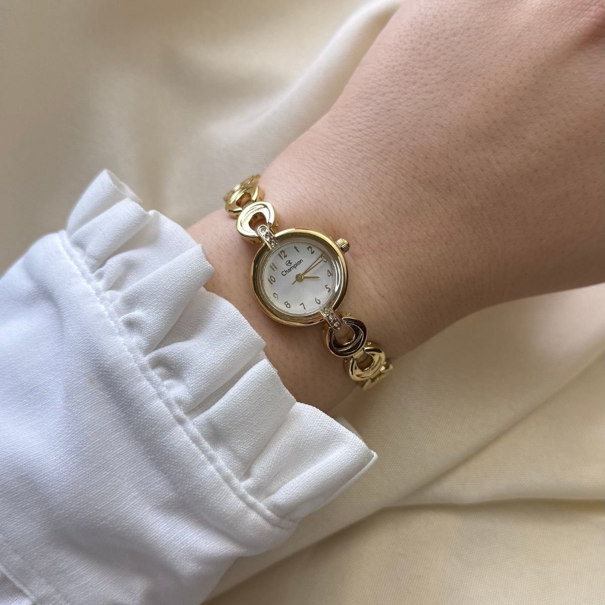 Relógio Champion Feminino CF25410H Dourado Dourado 2