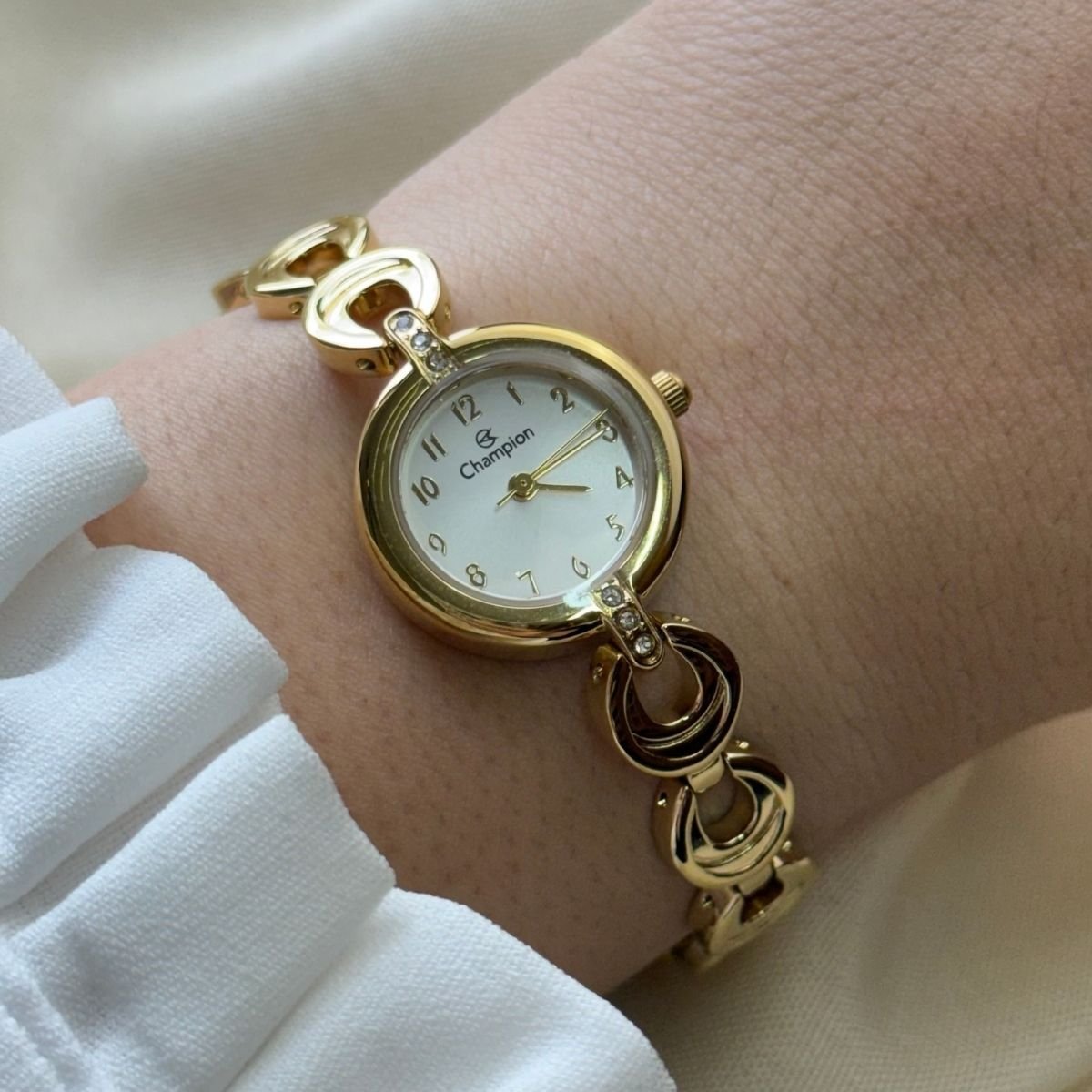 Relógio Champion Feminino CF25410H Dourado Dourado 3