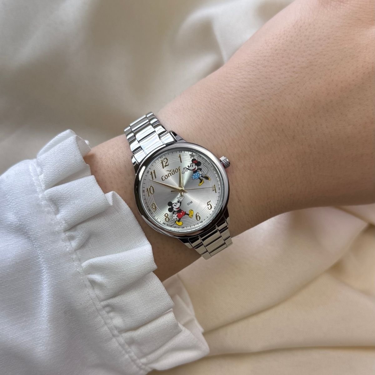 Relógio Condor Disney Mickey e Minnie Feminino CO2035NVX/K4K Prata Prata 2