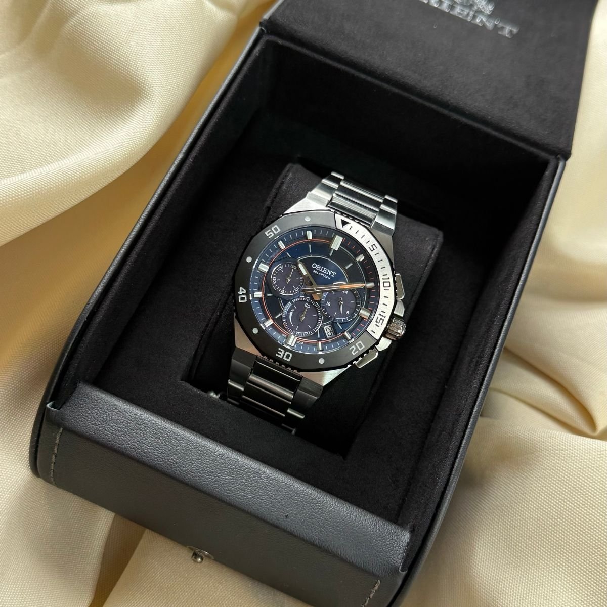 Relógio Orient Masculino SolarTech Sport MBSSC277 D1SX Prata Prata 6