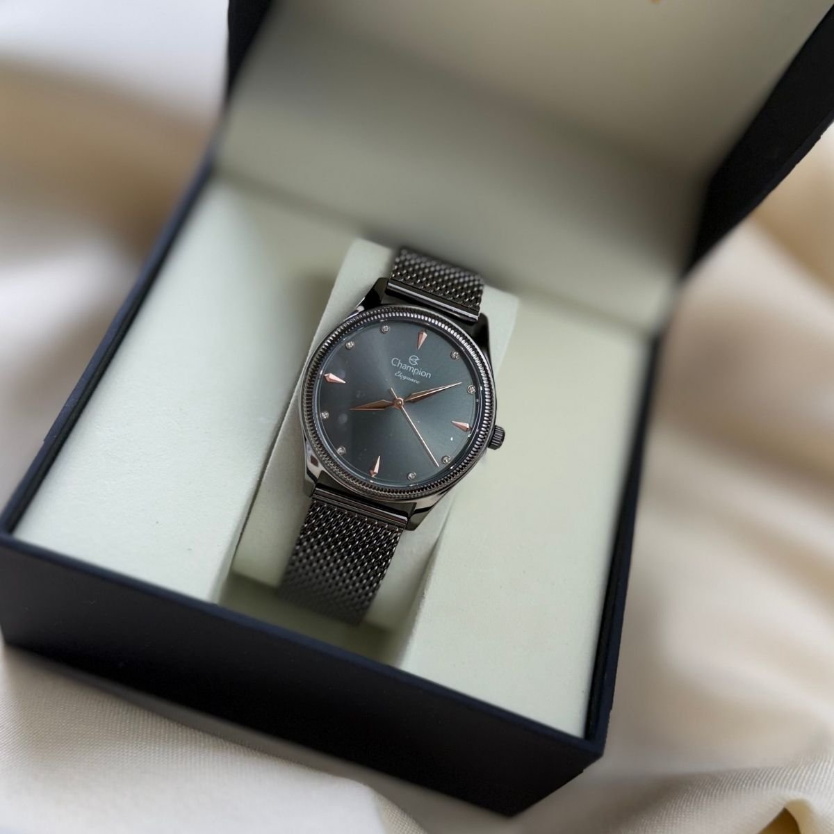 Relógio Champion Feminino CN24379C Cinza Preto 4