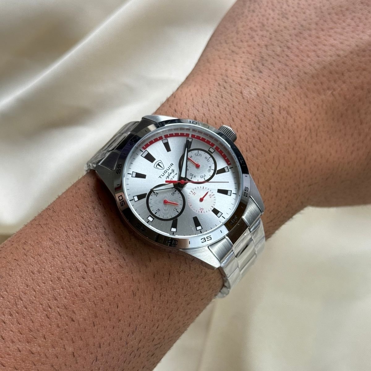 Relógio Tuguir Masculino Infinity TGI37063 Prata Prata 3