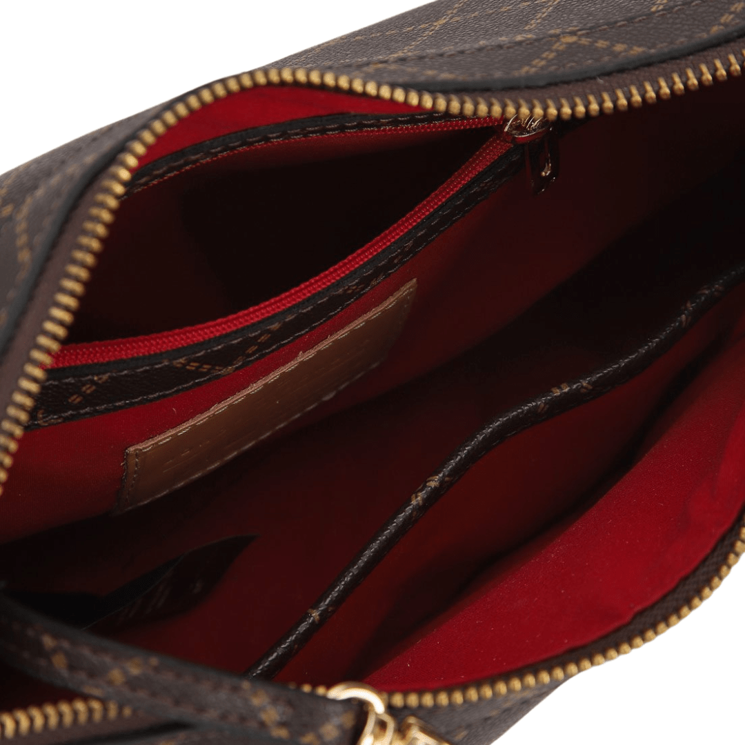 Bolsa Jorge Bischoff Feminina Monograma Hobo - Média Marrom 4