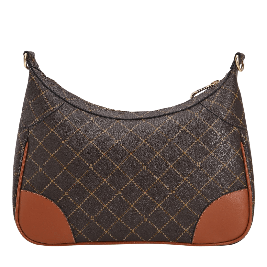 Bolsa Jorge Bischoff Feminina Monograma Hobo - Média Marrom 6