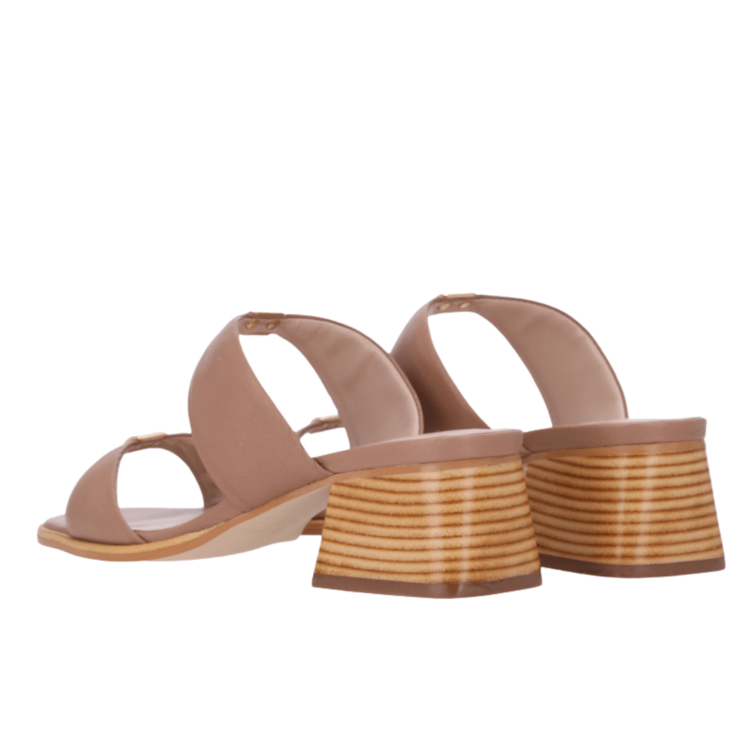 Tamanco Luz da Lua Feminino Salto Bloco Mousse Couro Mousse 4