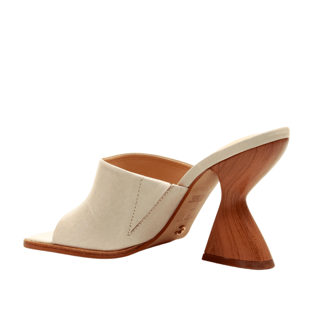 Tamanco Cecconello Feminino Off White Salto Allto Couro Branco 5