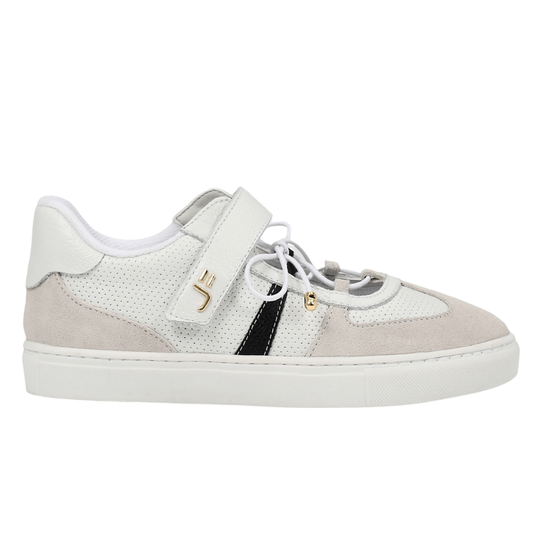 Tênis Jorge Bischoff Feminino Branco Preto Couro