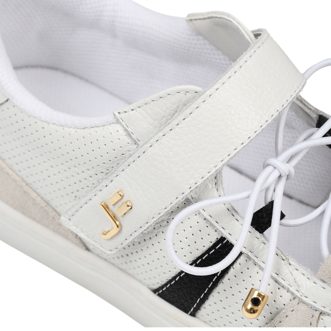 Tênis Jorge Bischoff Feminino Branco Preto Couro Branco 3