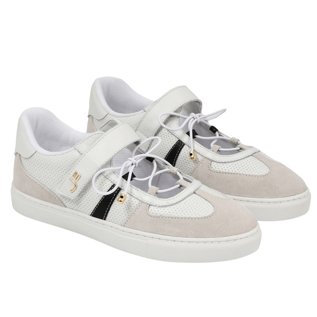 Tênis Jorge Bischoff Feminino Branco Preto Couro Branco 4