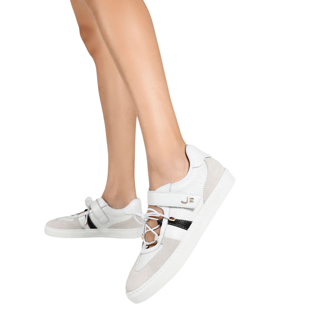 Tênis Jorge Bischoff Feminino Branco Preto Couro Branco 6