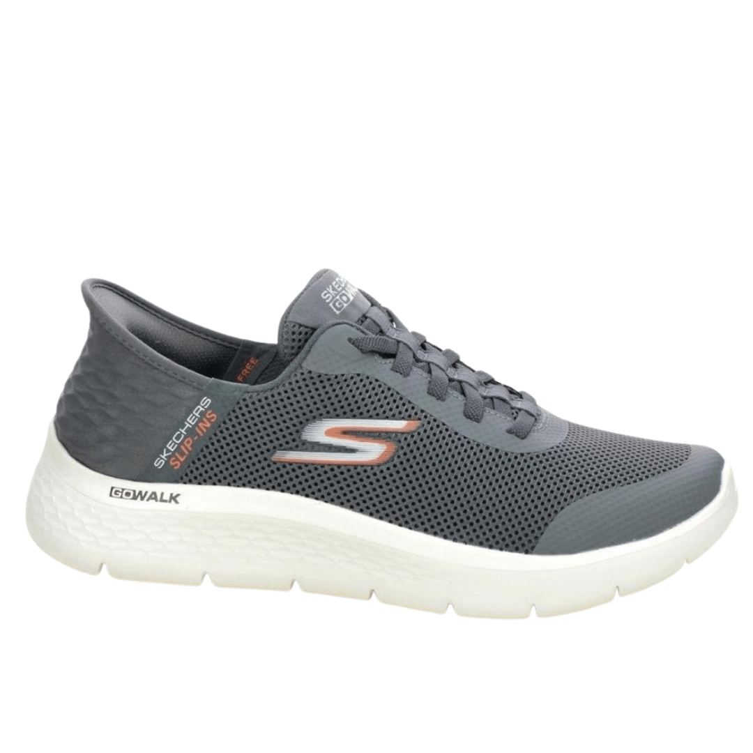Tenis Skechers Masculino Go Walk Flex Hands Free Slip-ins Cinza