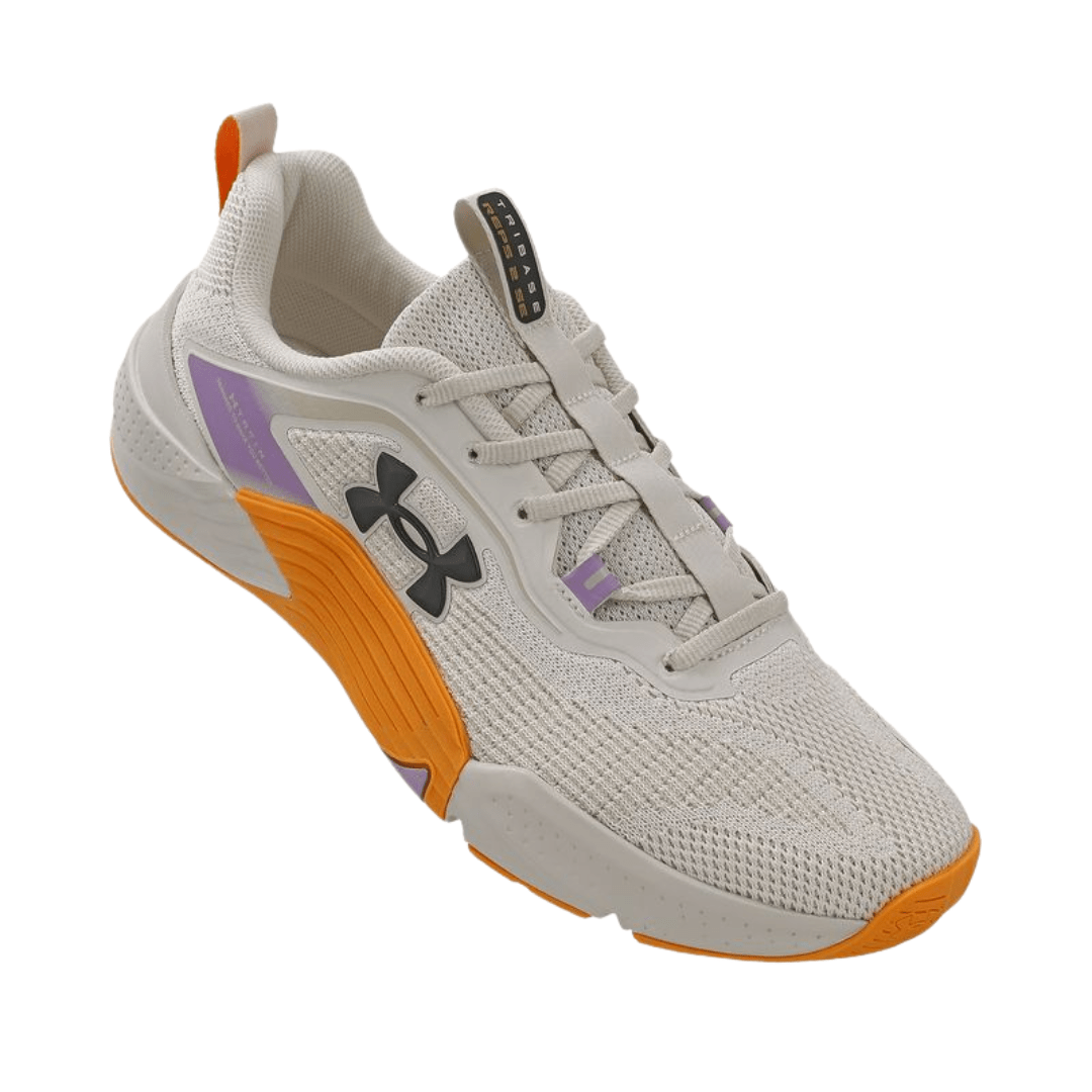 Tênis Under Armour Feminino UA Tribase Reps 2 SE Marfim Laranja Preto Bege 2