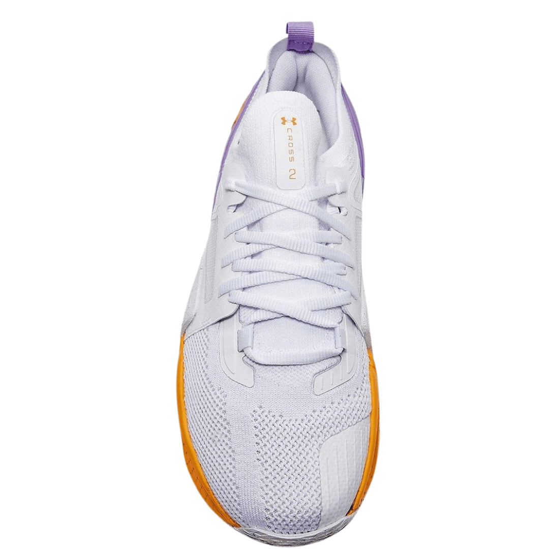 Tênis Under Armour Unissex UA Tribase Cross 2 Branco Lilás Laranja Branco 3