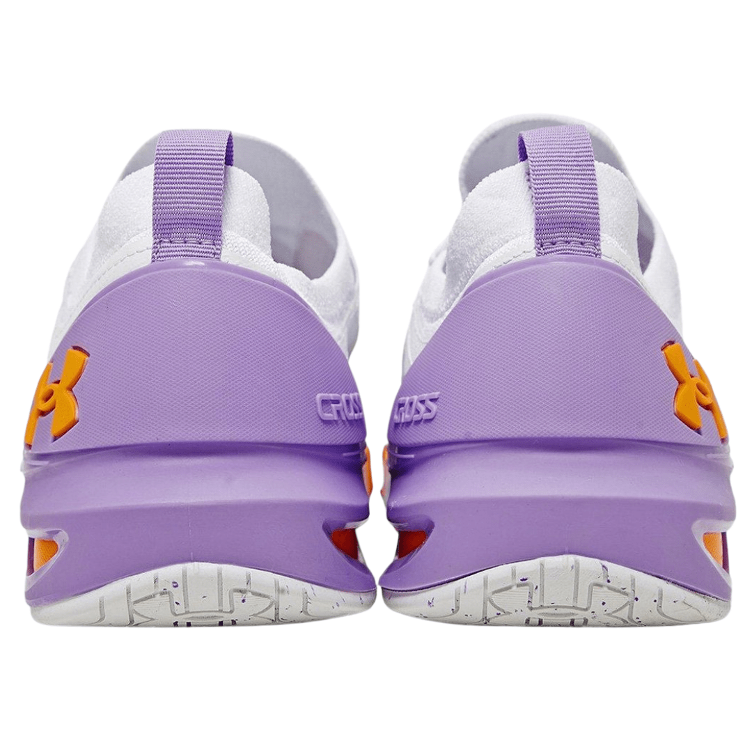 Tênis Under Armour Unissex UA Tribase Cross 2 Branco Lilás Laranja Branco 4