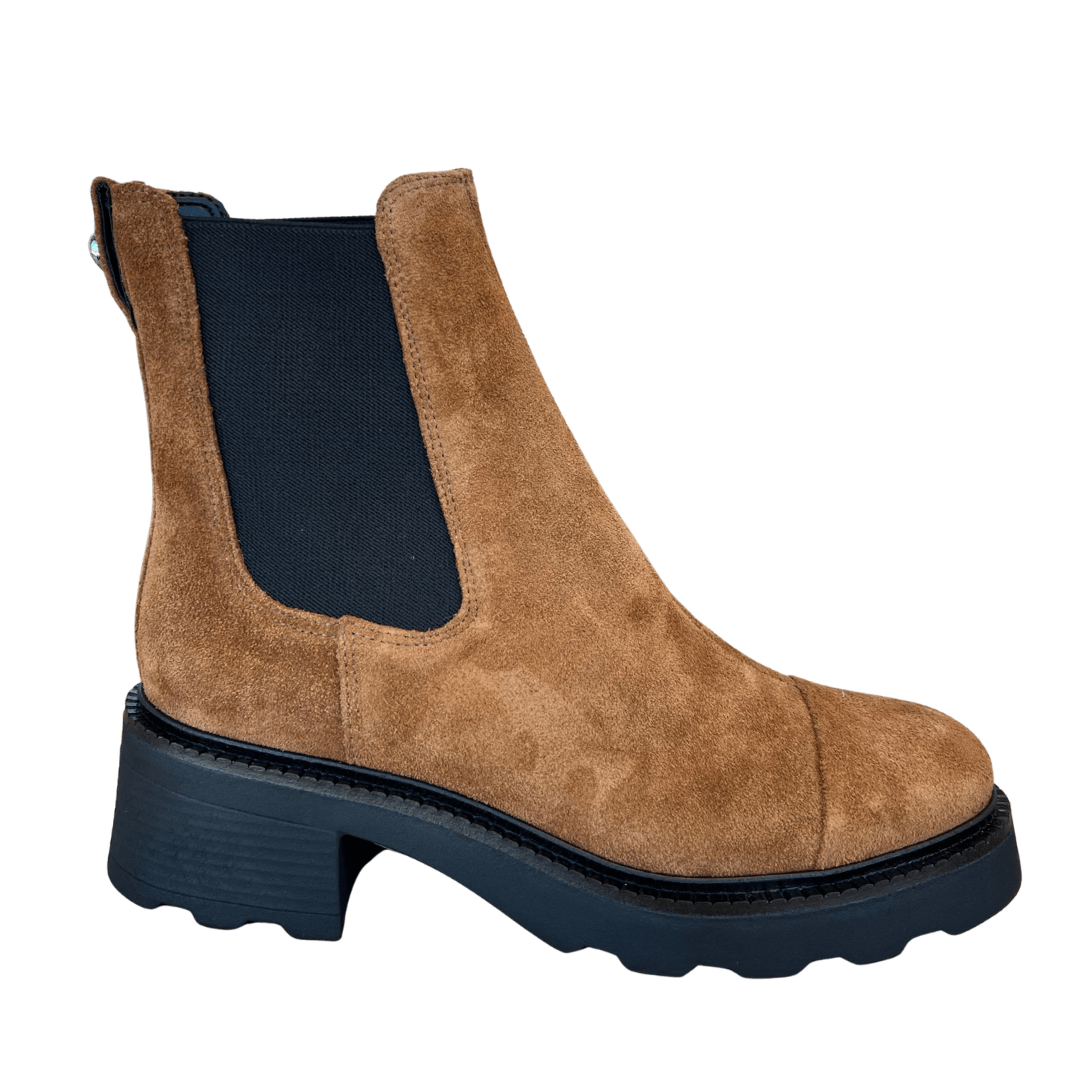Bota Carrano Feminina Cano Curto Saddle Couro Camurça